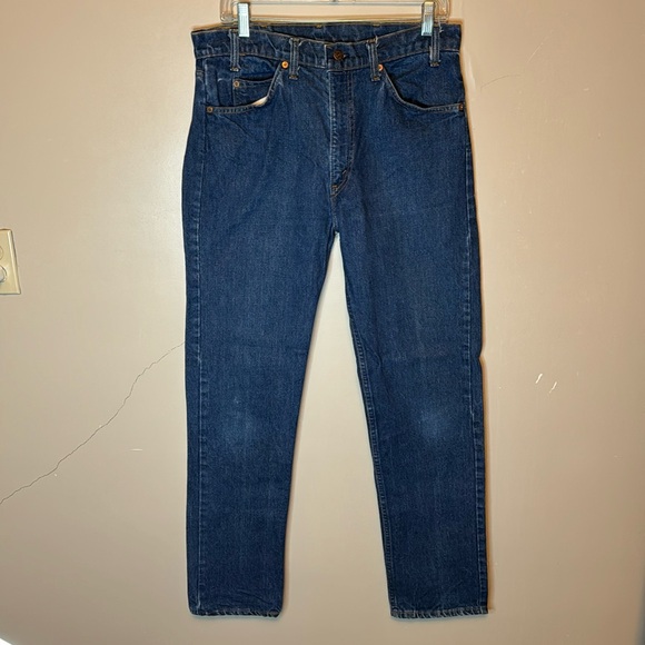 Vintage 80’s Levi’s 505 Orange Tab Denim Jeans Made in USA Size 34x32 - Picture 2 of 9